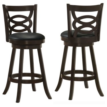 Calecita Wood Swivel Bar Chair Cappuccino (Set of 2)