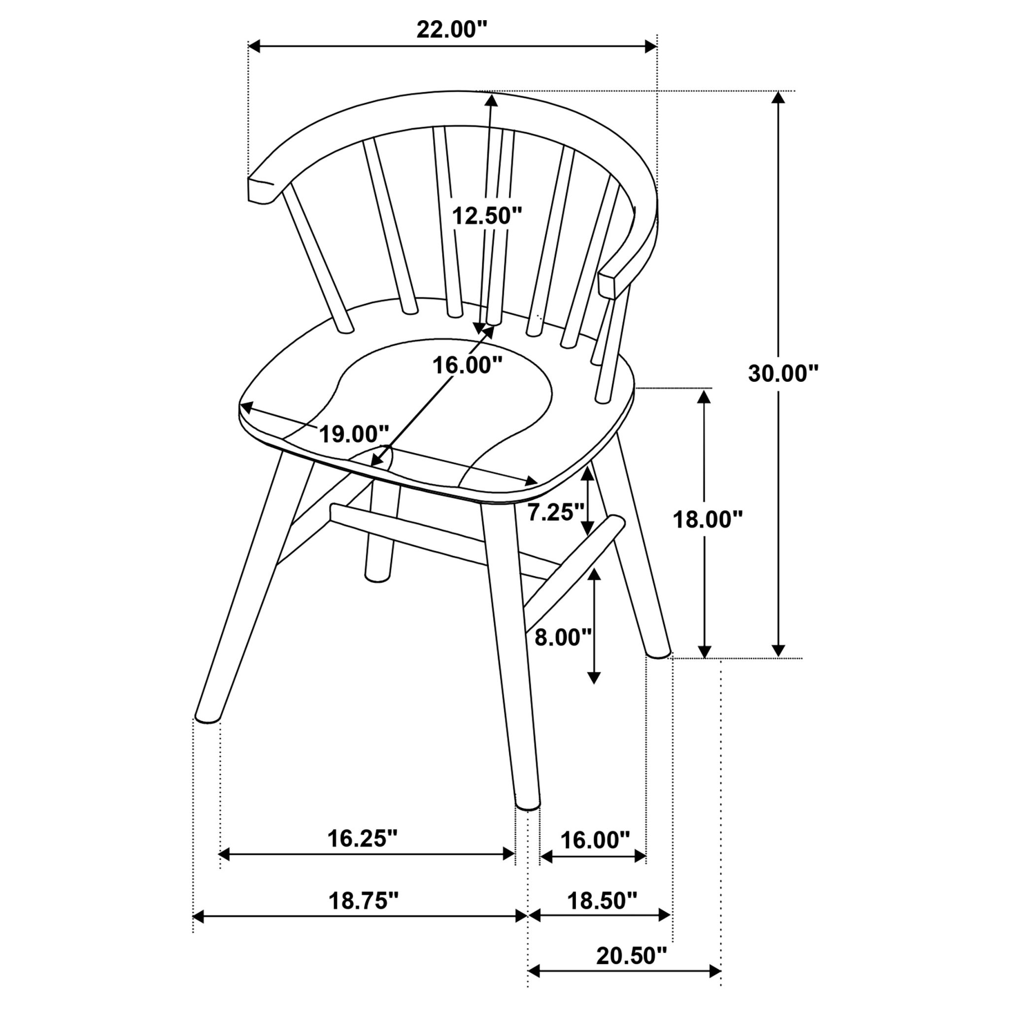 Jeffries Windsor Wood Dining Side Chair (Set of 2) - Image 12