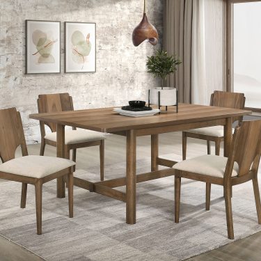 Crestmore Rectangular Dining Table Set Walnut