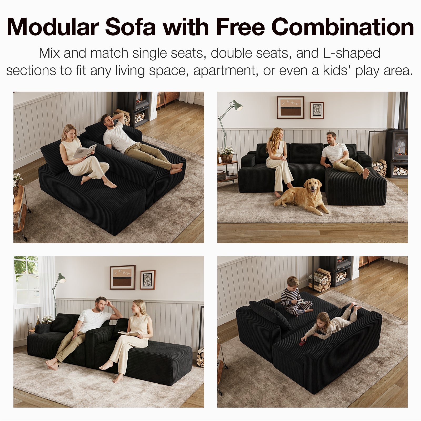 Nest Corduroy Modular Sectional Sofa - Image 3