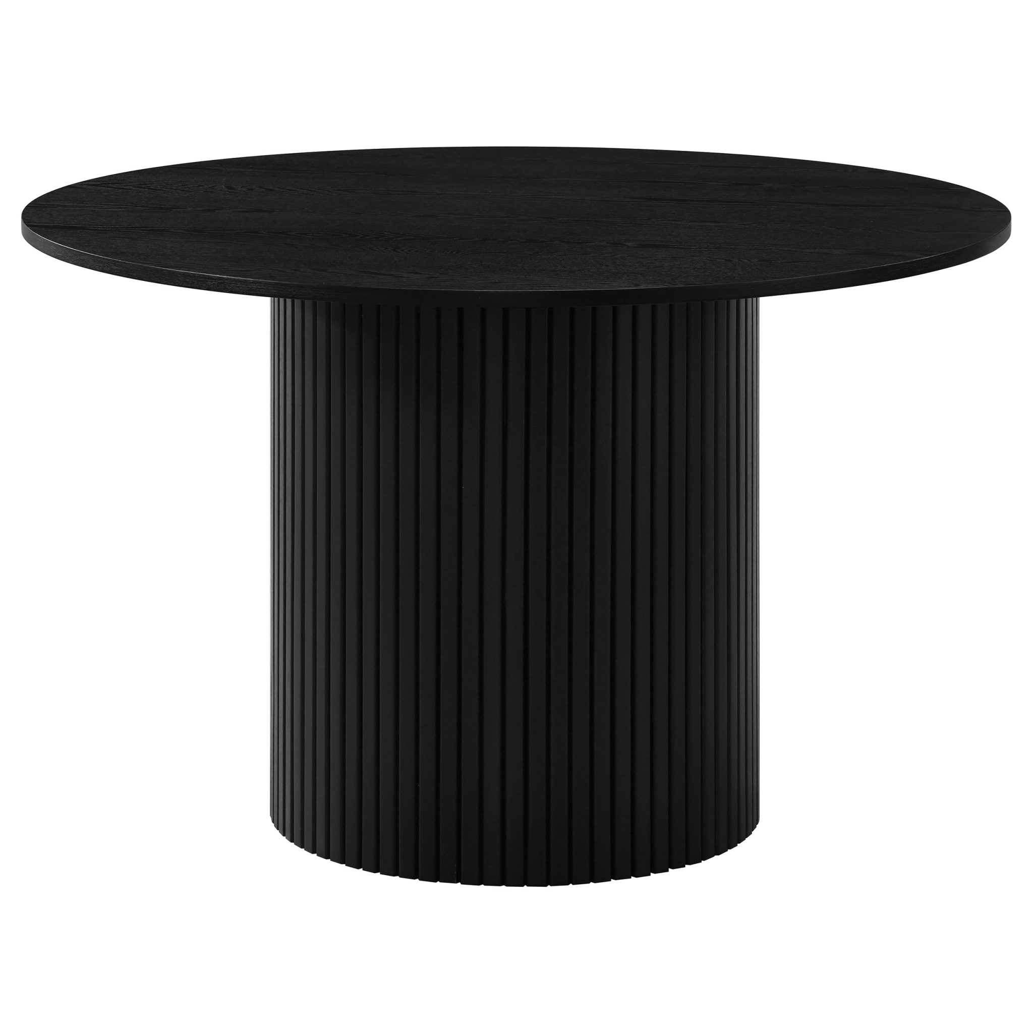Hamlyn 5-piece Round Wood Dining Set Black - Image 3