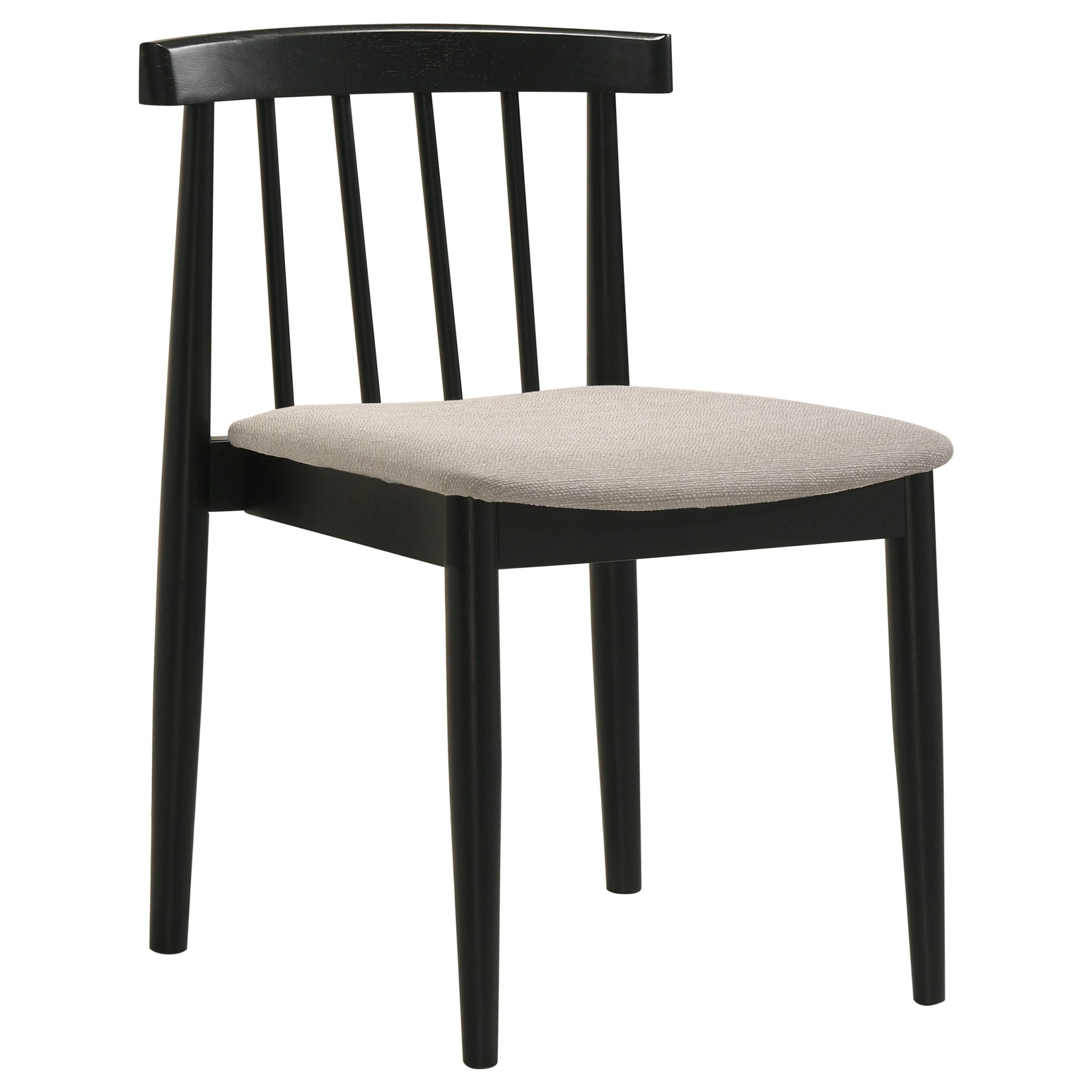 Hamlyn 5-piece Round Wood Dining Set Black - Image 5