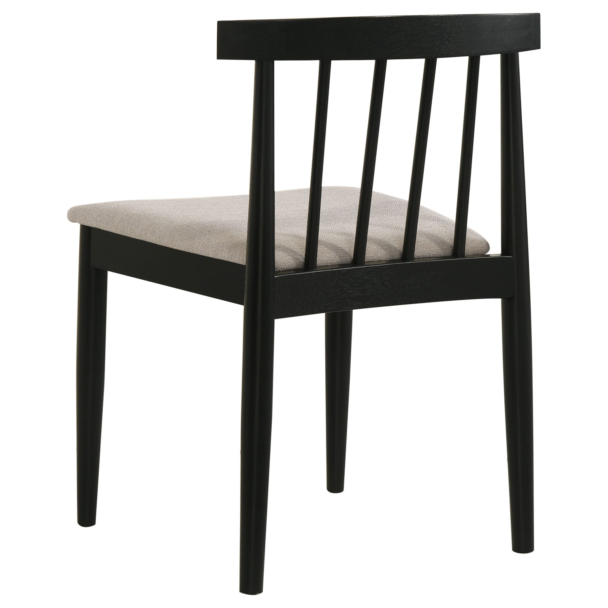 Hamlyn 5-piece Round Wood Dining Set Black - Image 7