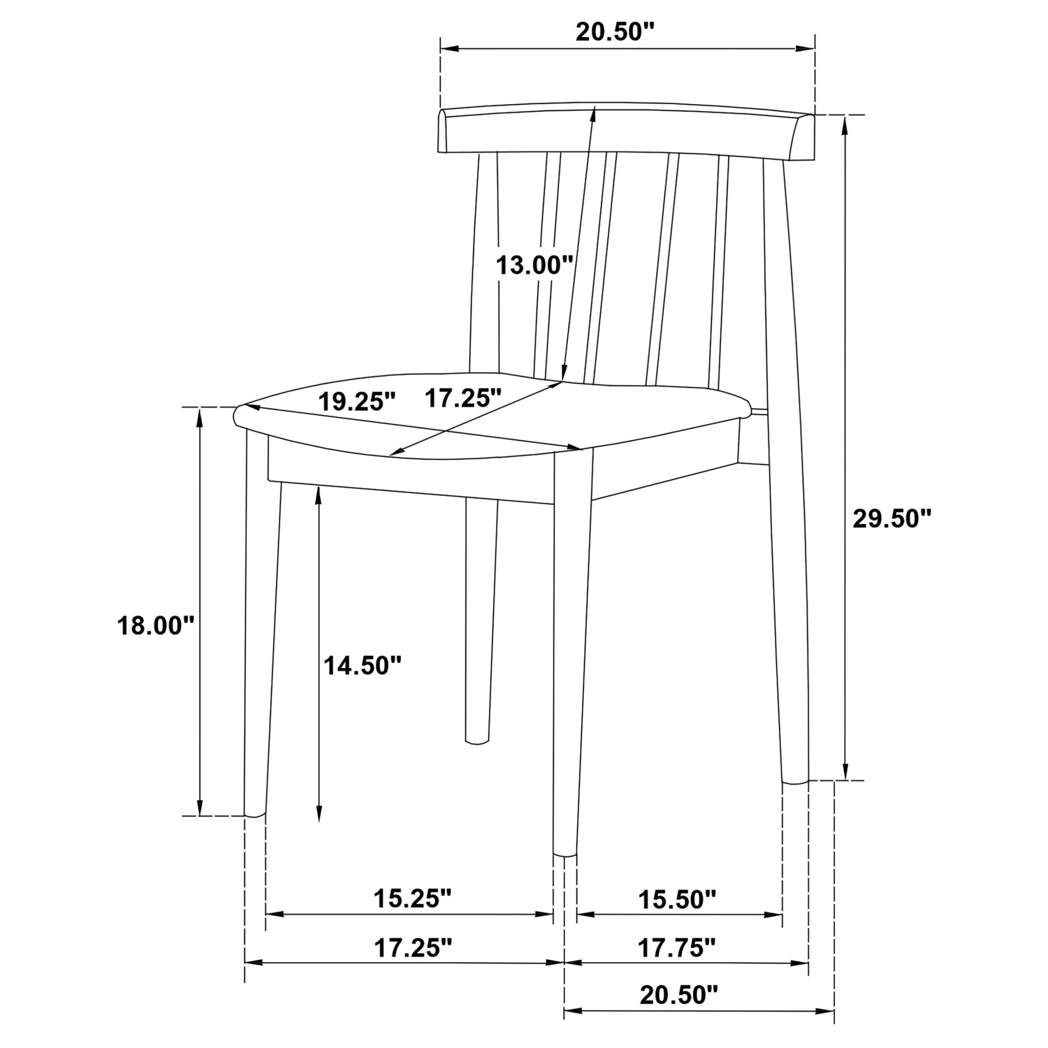 Hamlyn 5-piece Round Wood Dining Set Black - Image 12