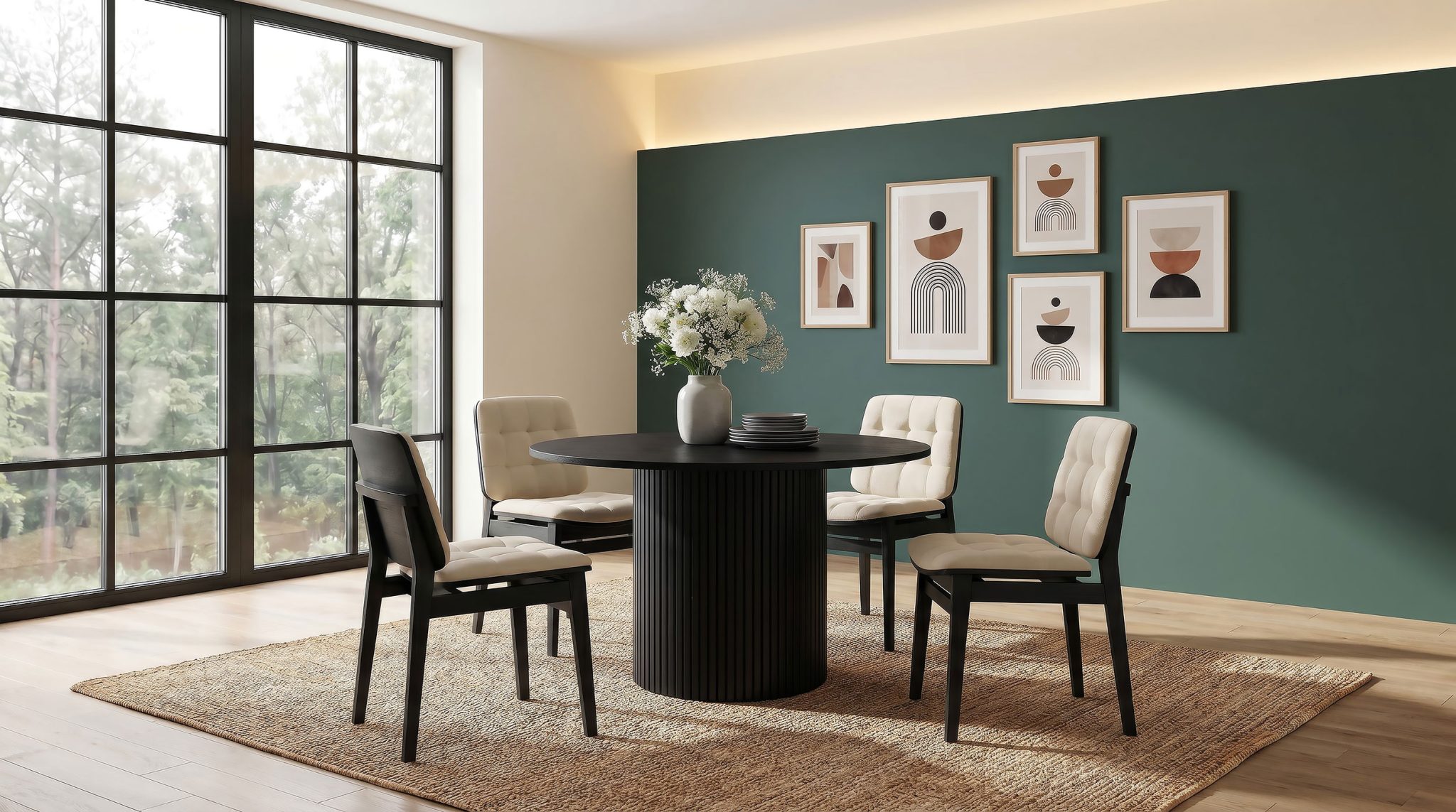 Hamlyn 47-inch Round Wood Dining Table - Image 10
