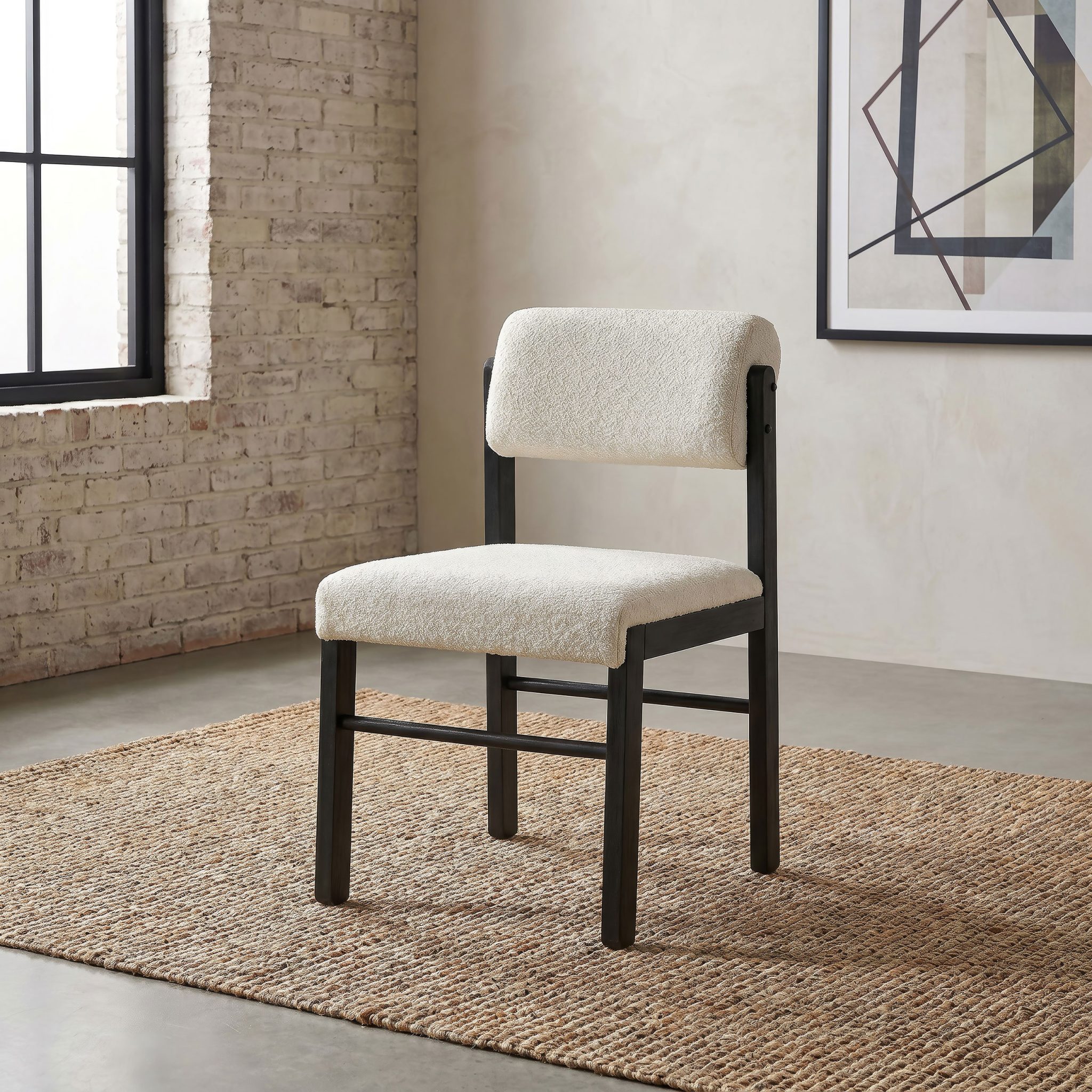 Kehoe Upholstered Dining Side Chair Cream (Set of 2) - Image 2