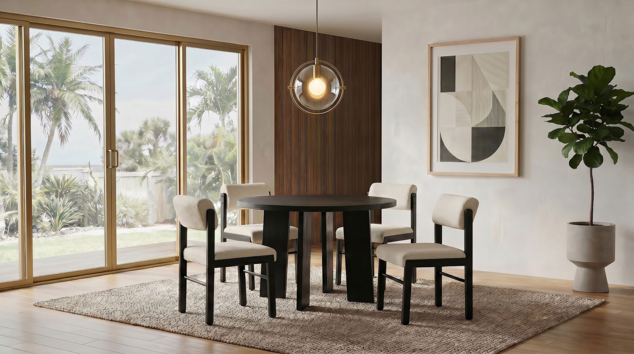 Kehoe Upholstered Dining Side Chair Cream (Set of 2) - Image 15