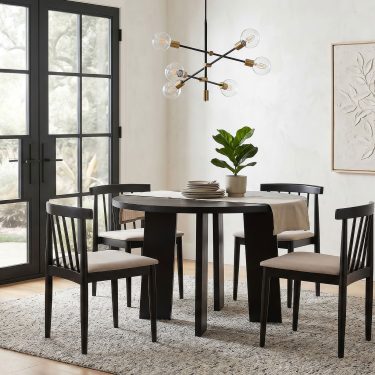 Strouse 5-piece Dining Set Black