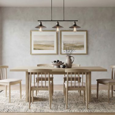 Decker 7-piece 82-inch Rectangular Dining Set Natural Oak
