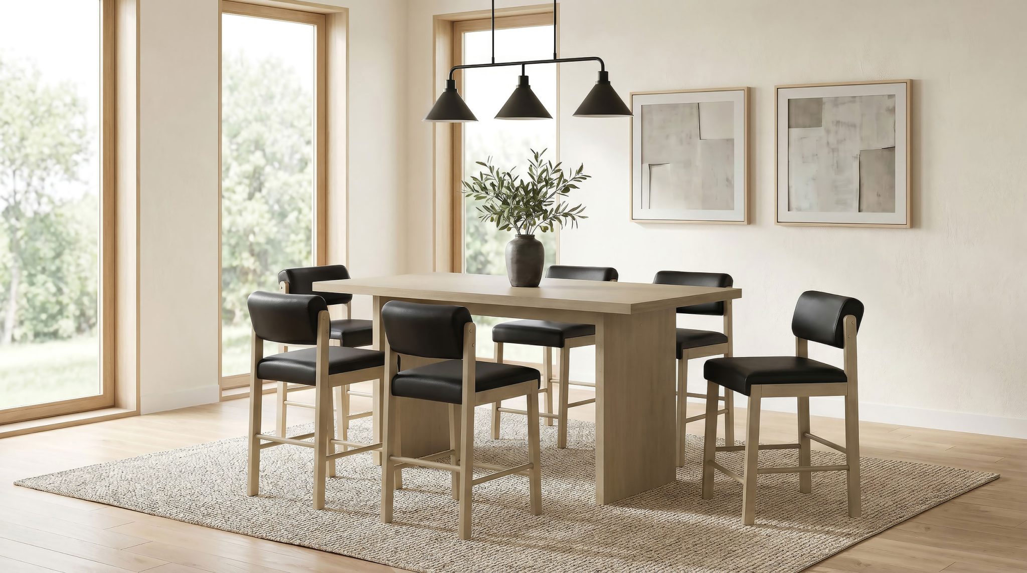 Decker 70-inch Rectangular Wood Counter Height Dining Table - Image 12