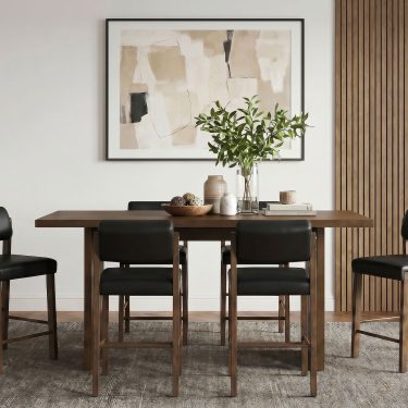Decker 7-piece 70-inch Rectangular Counter Height Dining Set Walnut