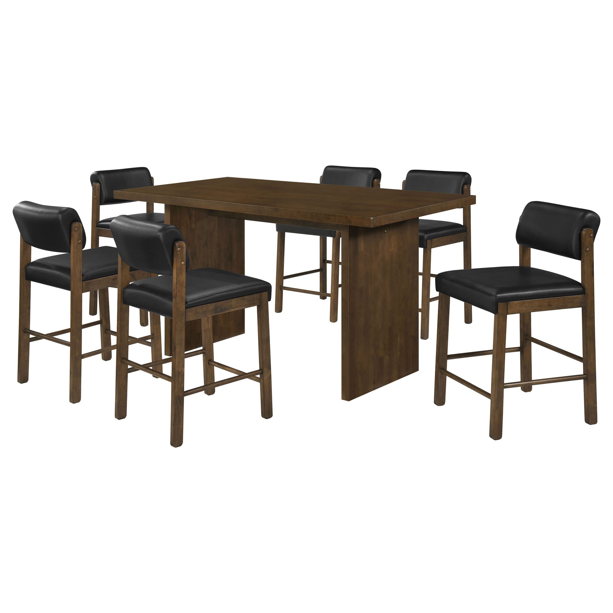 Decker 7-piece 70-inch Rectangular Counter Height Dining Set Walnut - Image 2