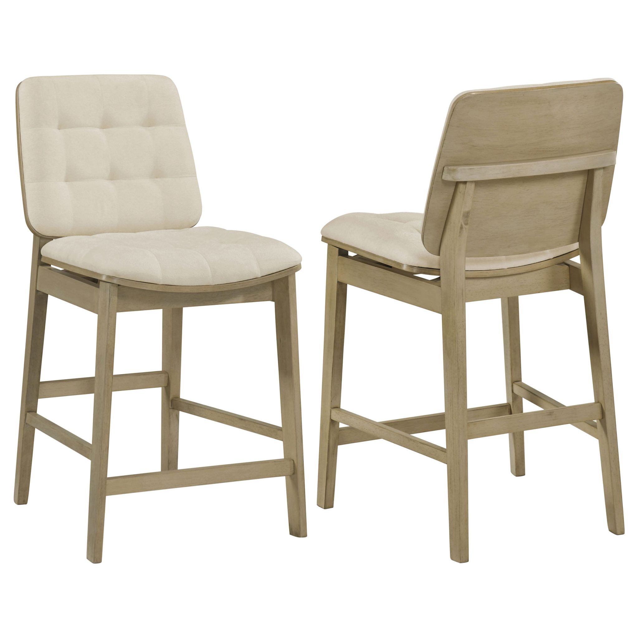 Redbridge Upholstered Counter Chair Cream (Set of 2)
