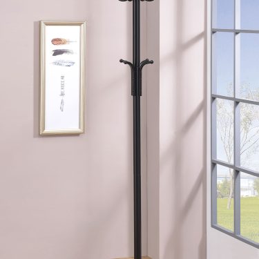 Collier 12 Hook Freestanding Coat Rack Hat Hanger Black