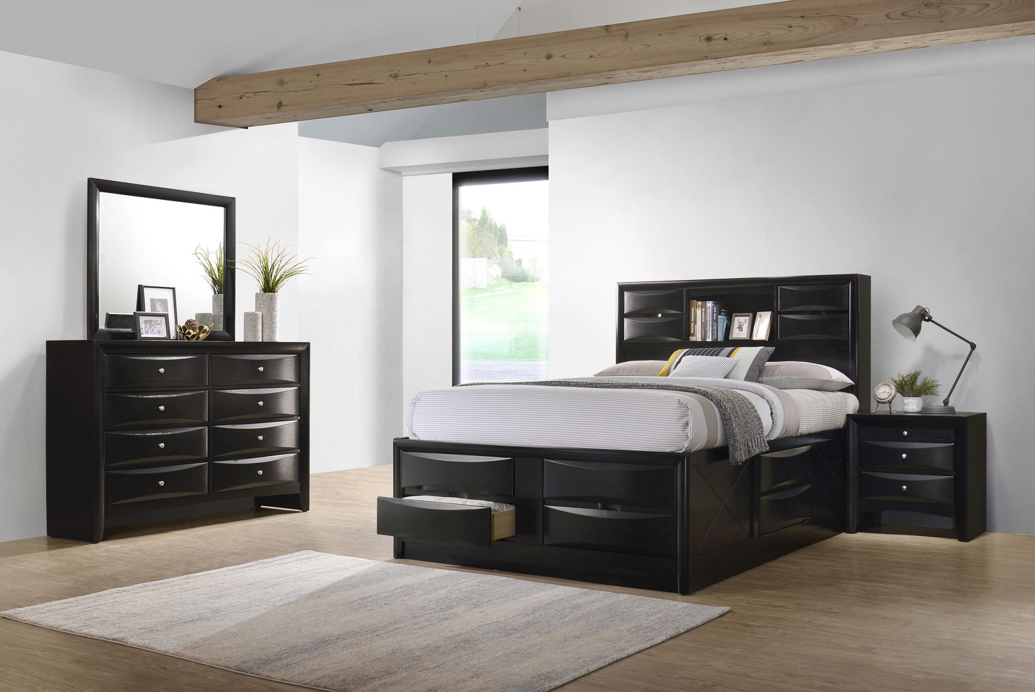 Briana Storage Bedroom Set Black