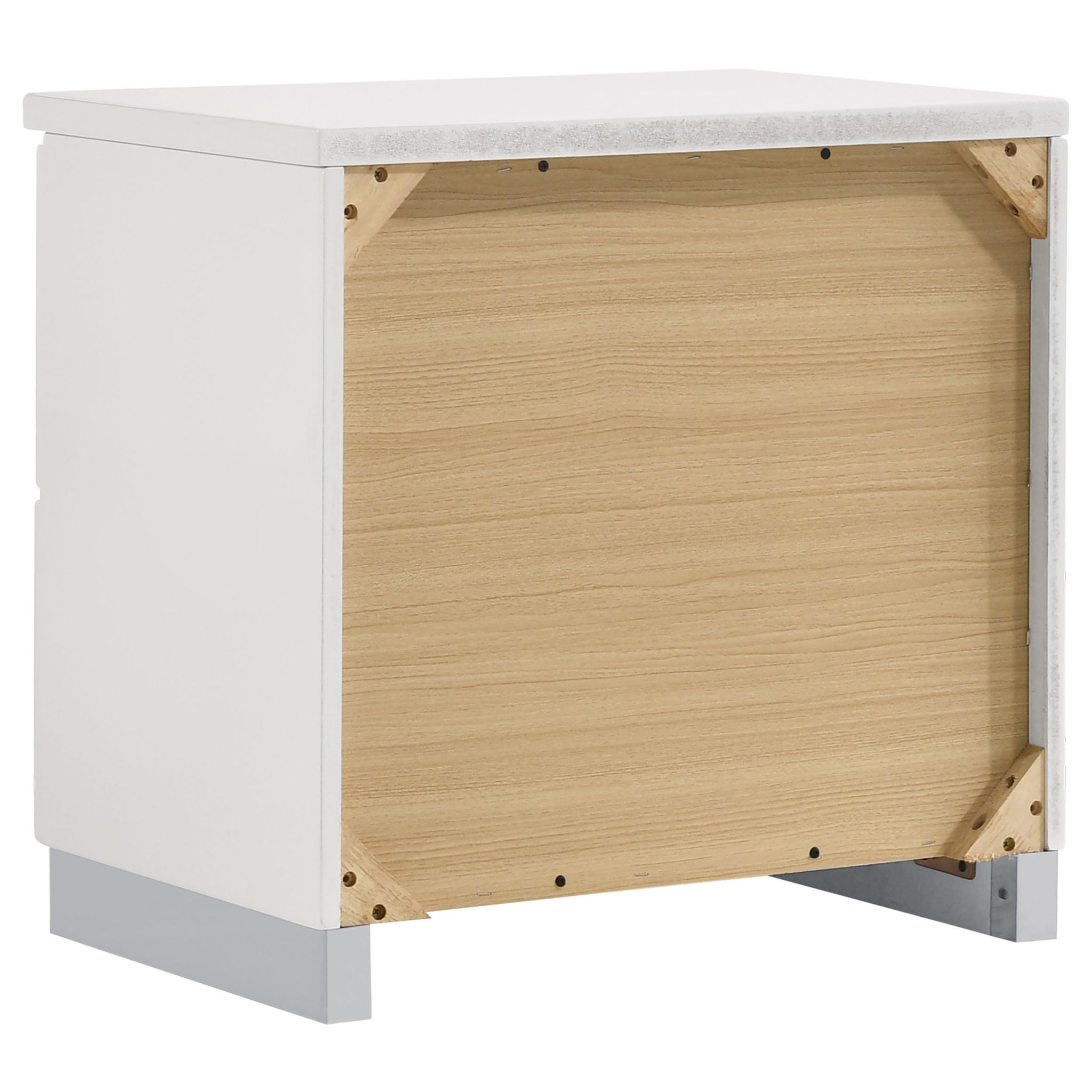 Felicity Storage Platform Bedroom Set White High Gloss - Image 6
