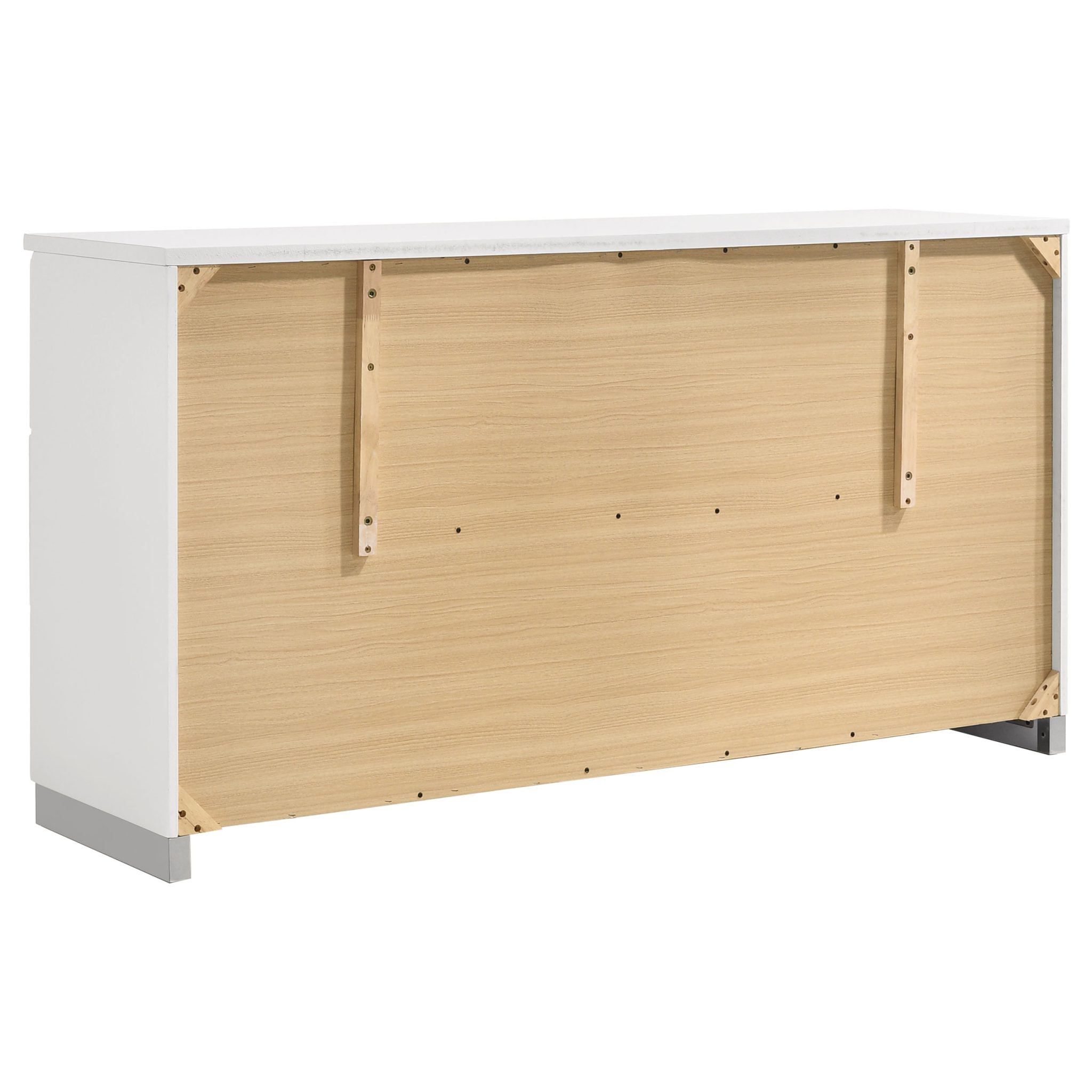 Felicity Storage Platform Bedroom Set White High Gloss - Image 8