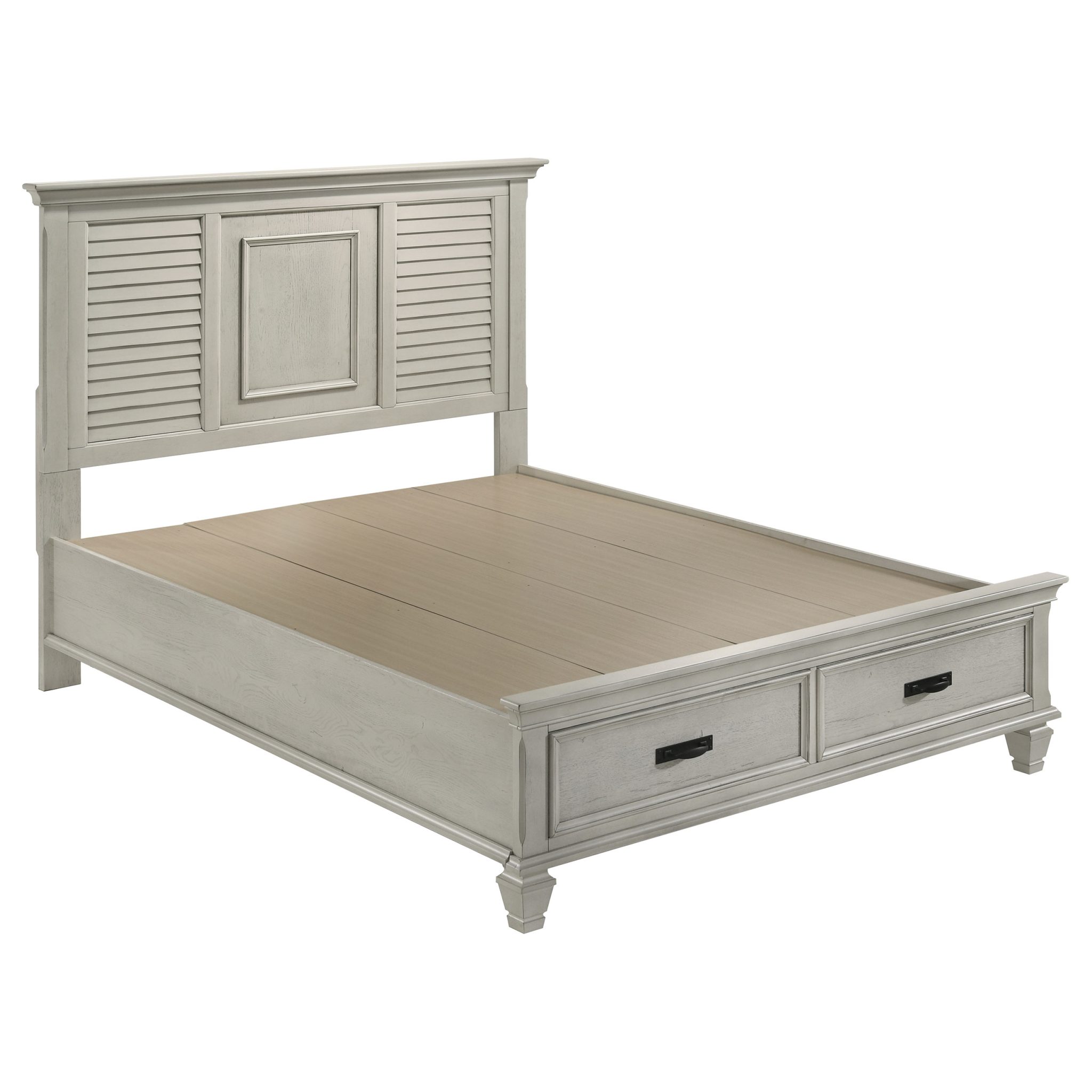 Franco Storage Bedroom Set Distressed White - Image 3