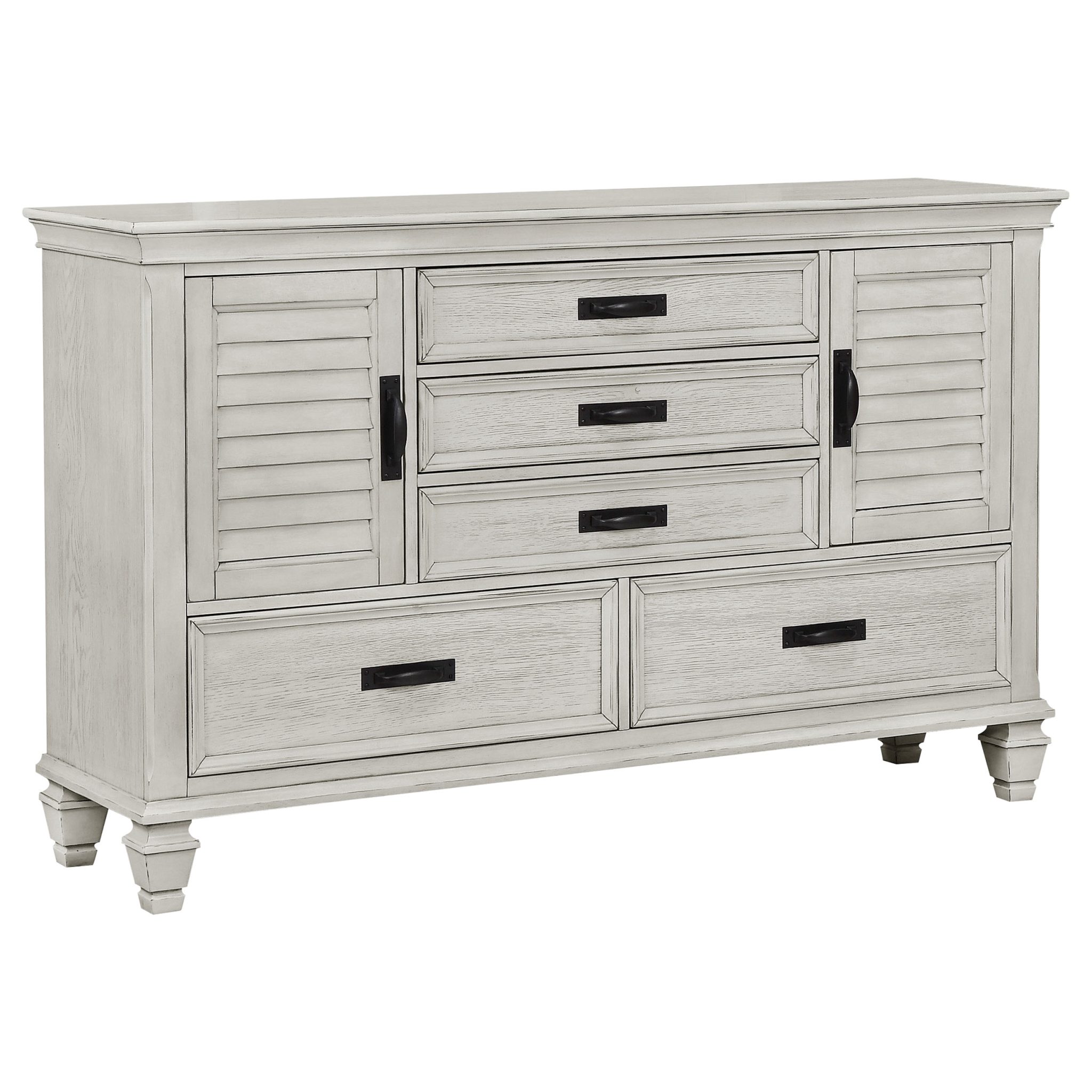 Franco Storage Bedroom Set Distressed White - Image 6