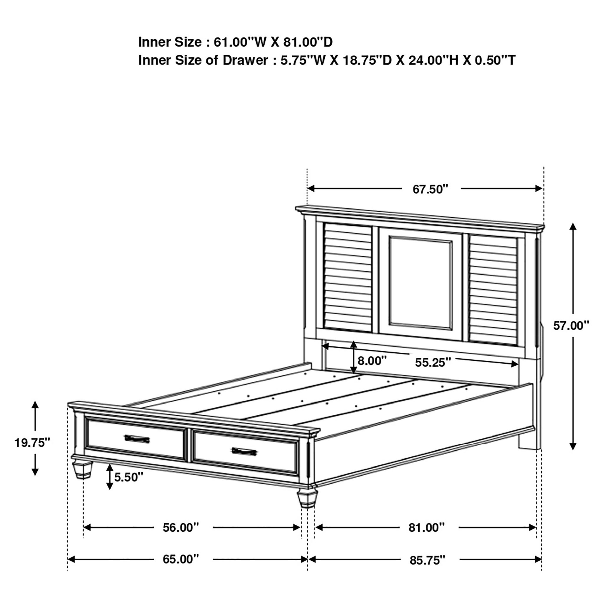 Franco Storage Bedroom Set Distressed White - Image 9