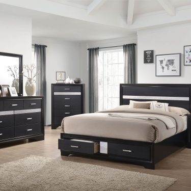 Miranda Storage Bedroom Set Black