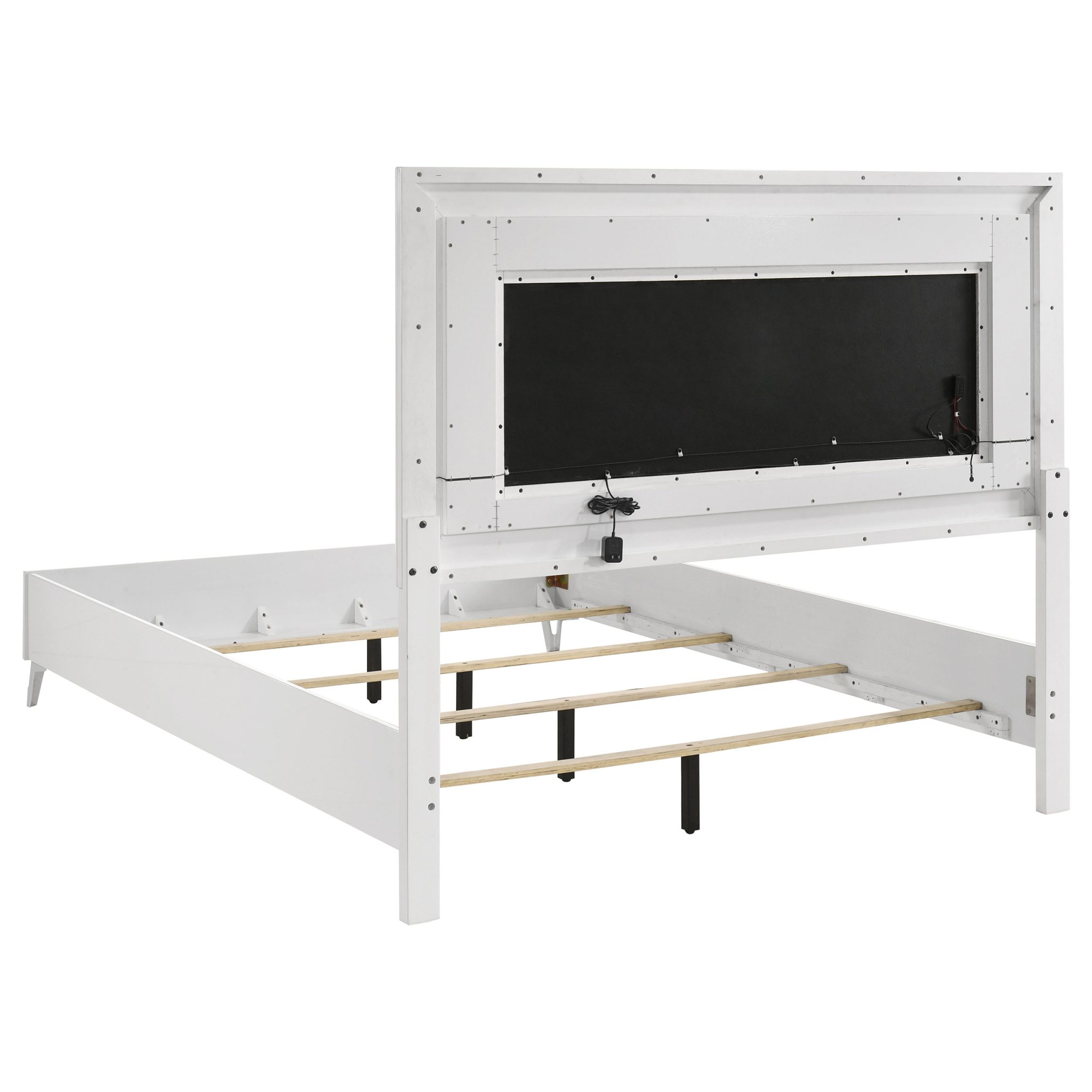 Cassia LED Bedroom Set White High Gloss - Image 4