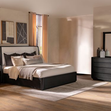Leandro Bedroom Set Burnished Black