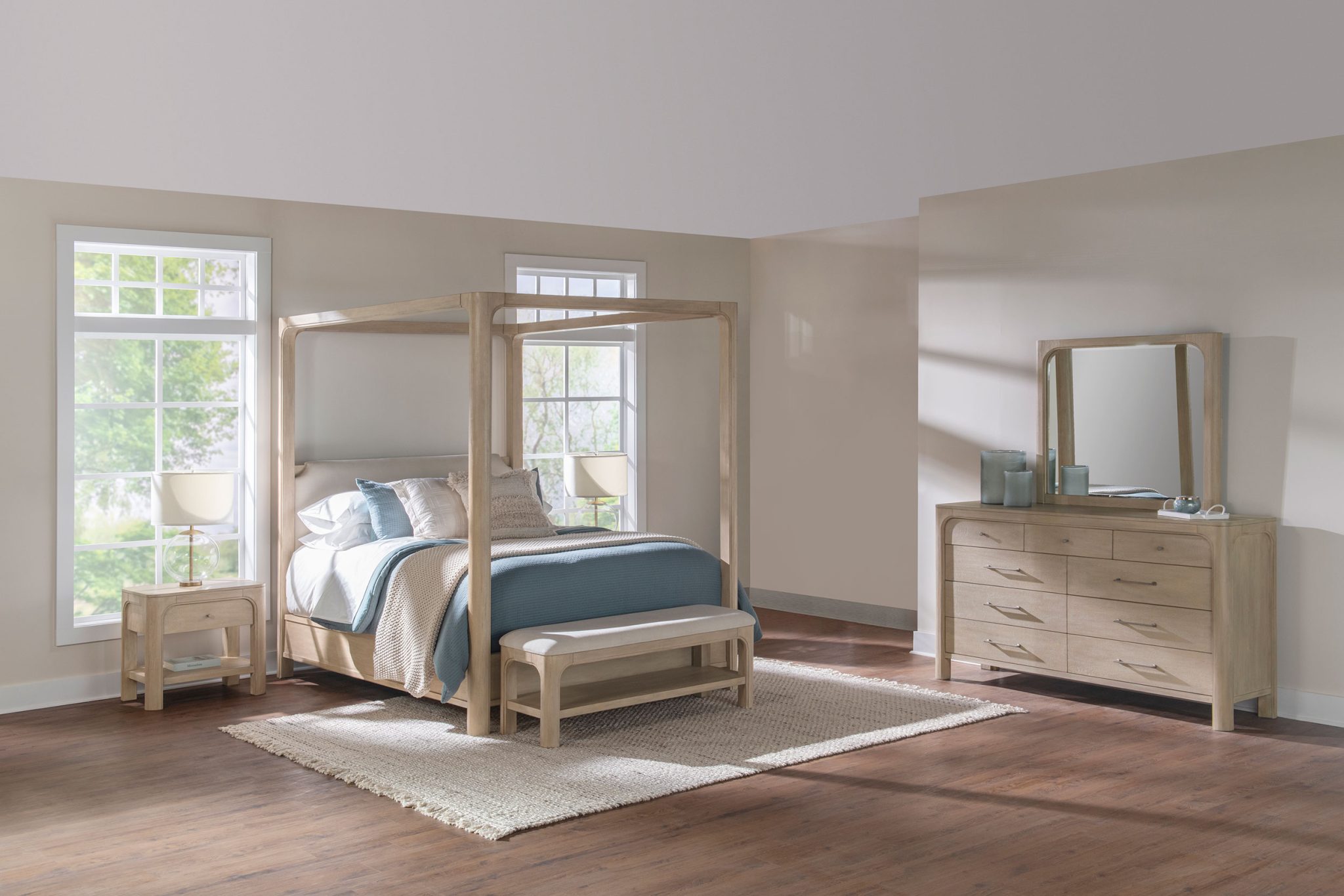 Solano Canopy Bed Weathered Mango