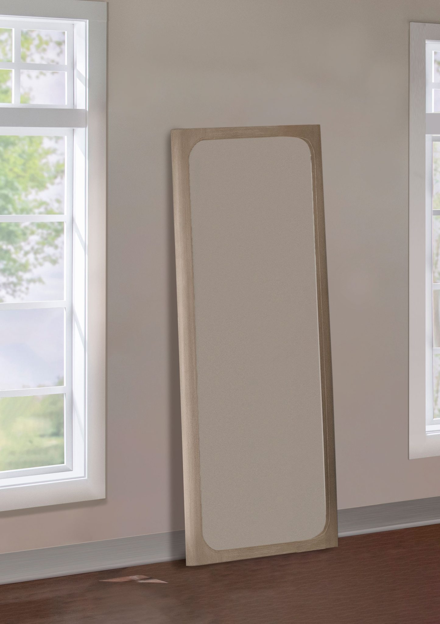 Solano 80-inch Full Length Floor Mirror Weathered Mango