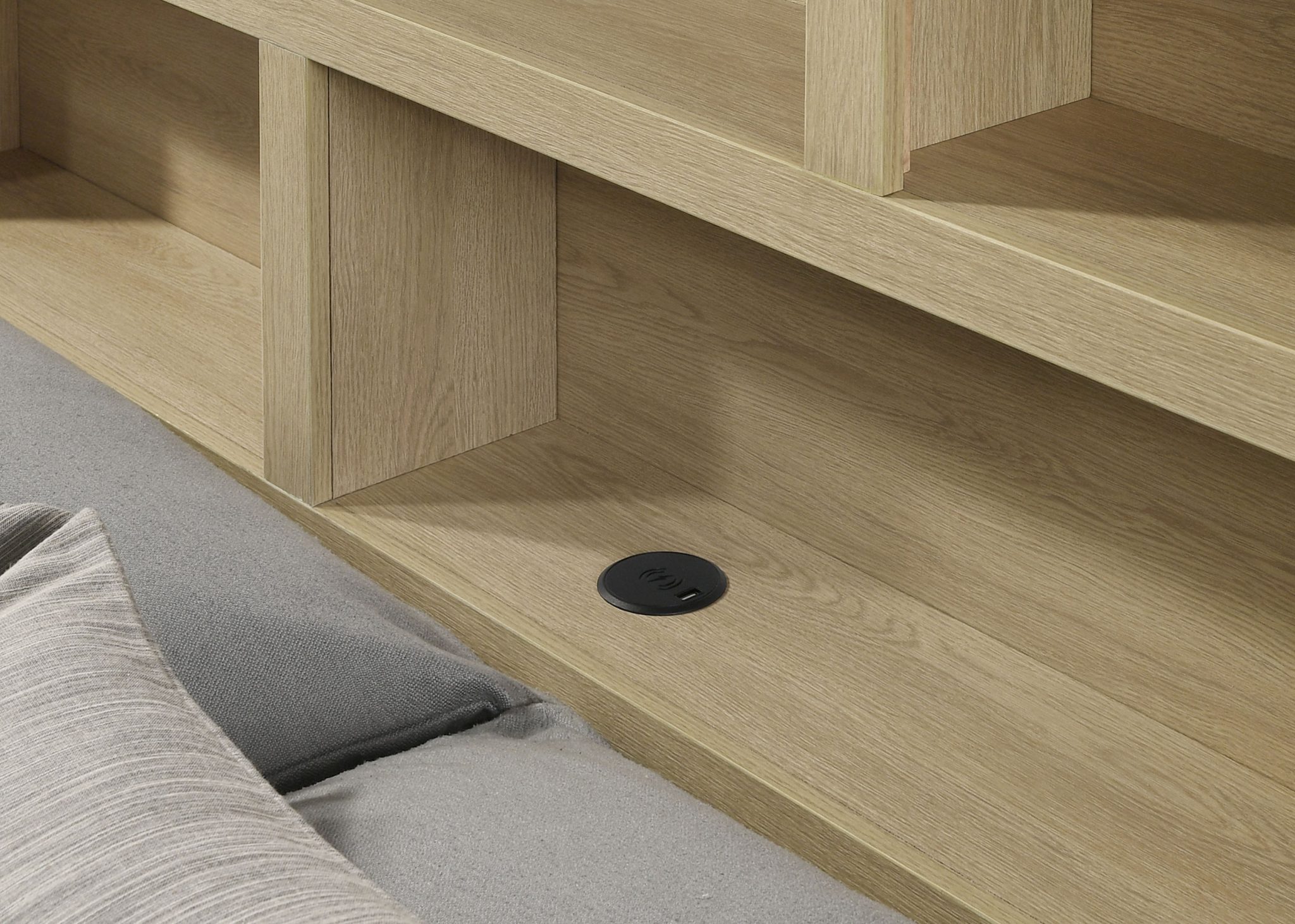 Hendricks Bookcase Bedroom Set Light Oak - Image 11