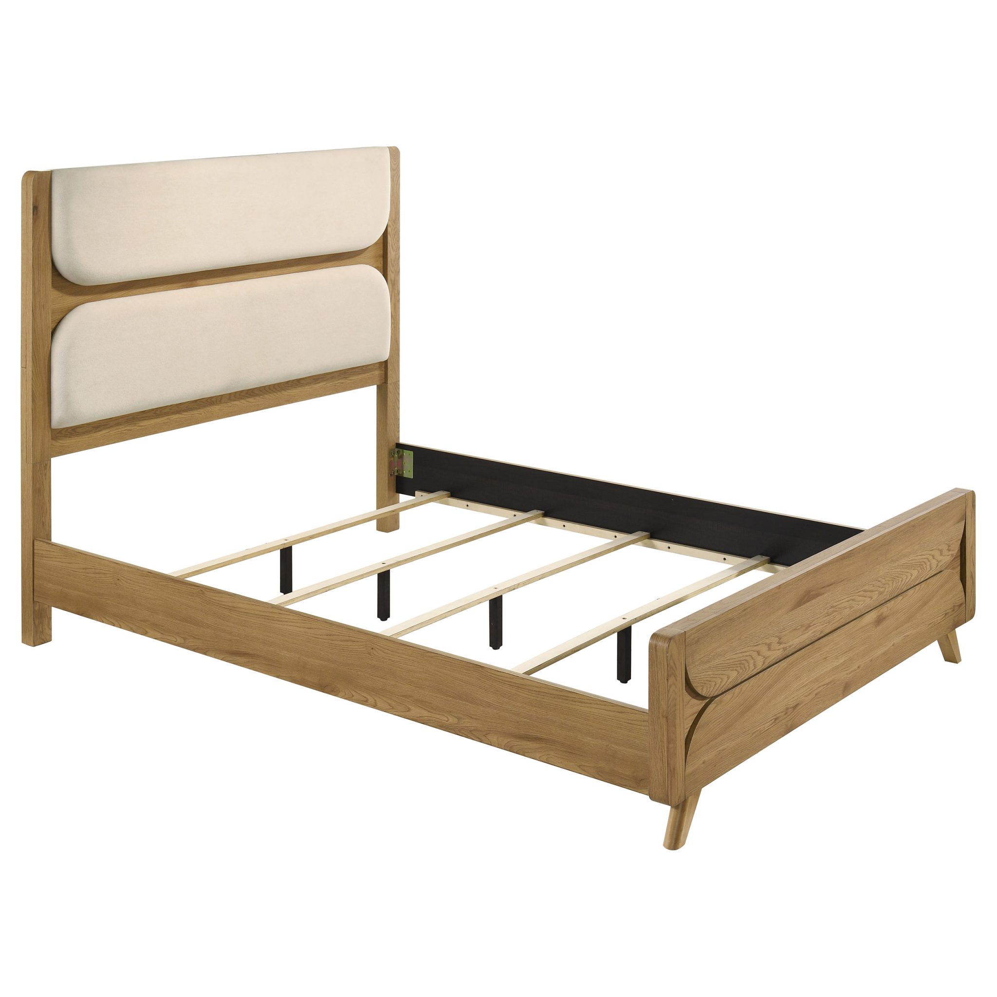 Bennett Upholstered Panel Bed Light Oak - Image 2