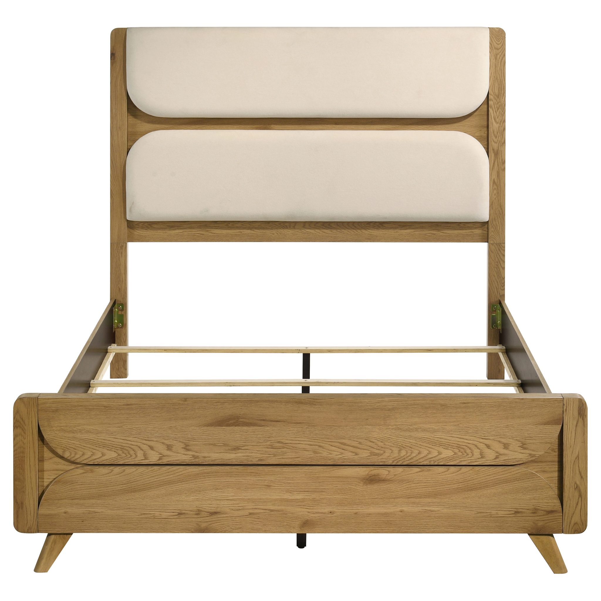Bennett Upholstered Panel Bed Light Oak - Image 4