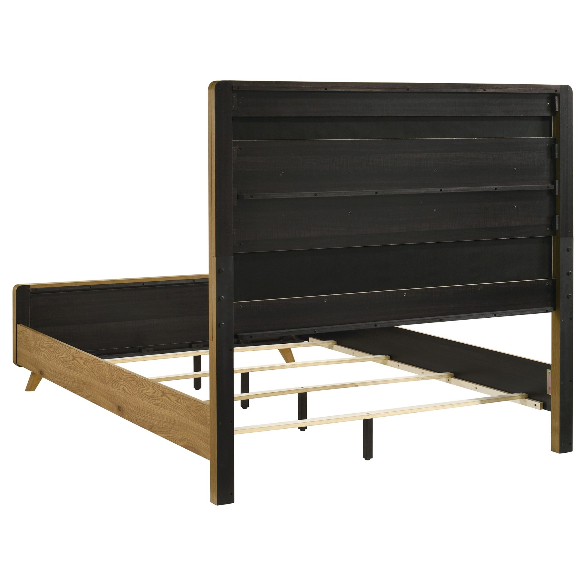 Bennett Upholstered Panel Bed Light Oak - Image 5