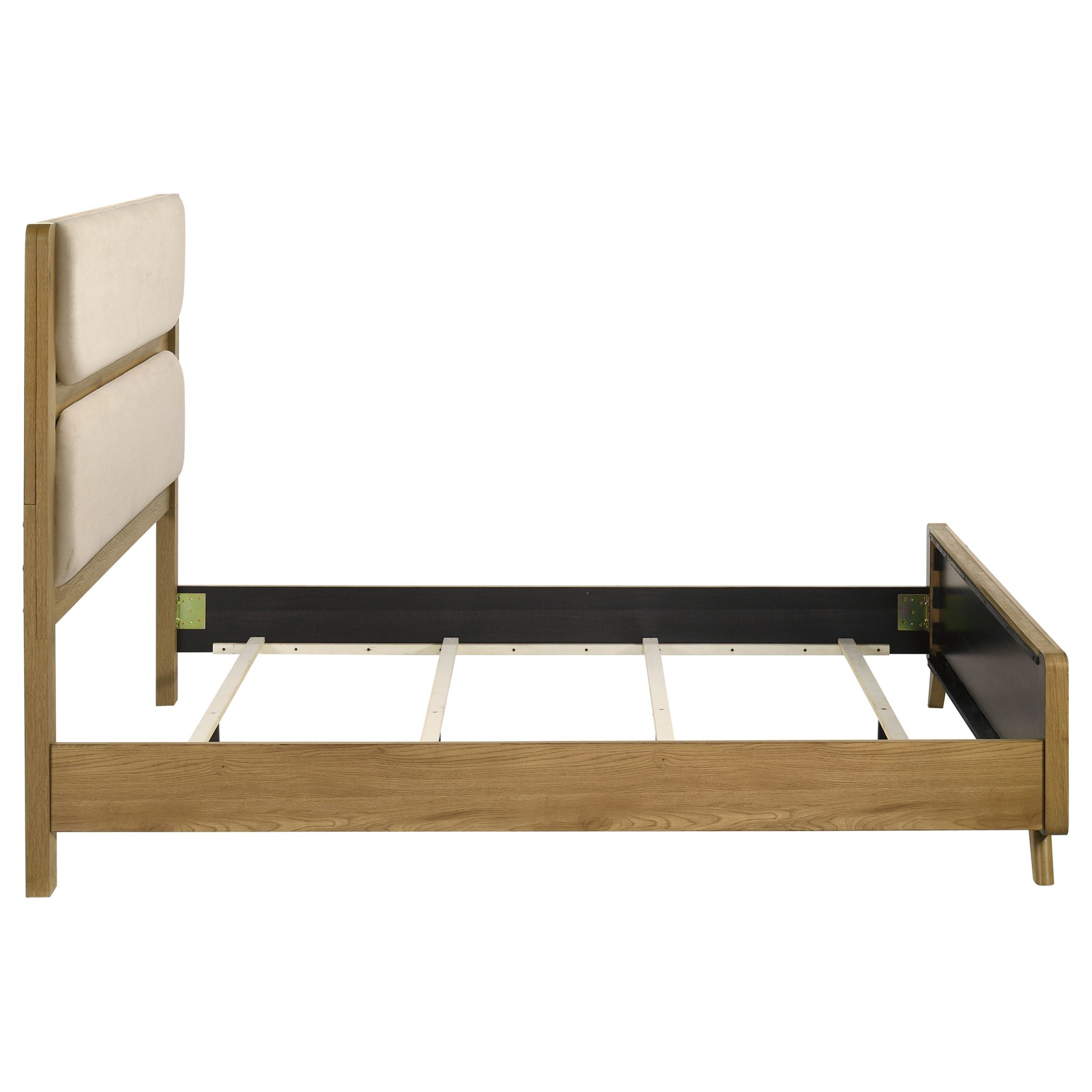 Bennett Upholstered Panel Bed Light Oak - Image 6