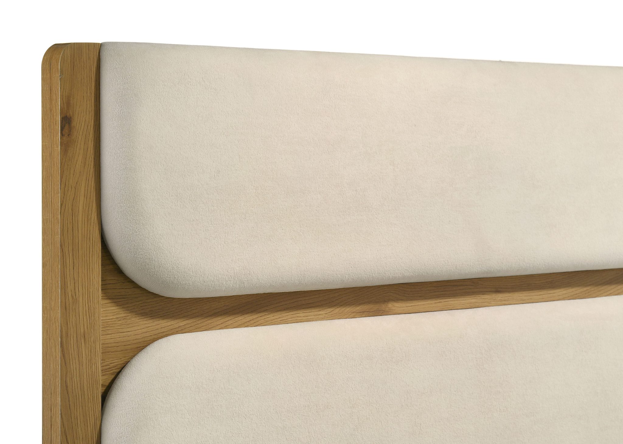 Bennett Upholstered Panel Bed Light Oak - Image 7