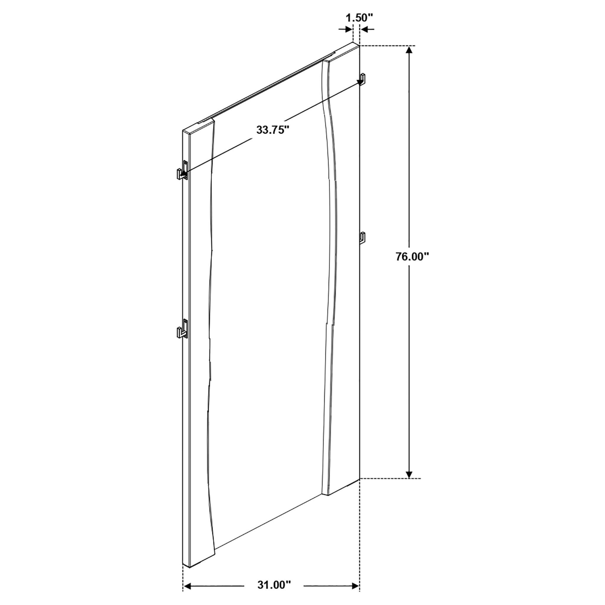 Winslow 31 x 76 Inch Standing Floor Mirror Smokey Walnut - Image 4