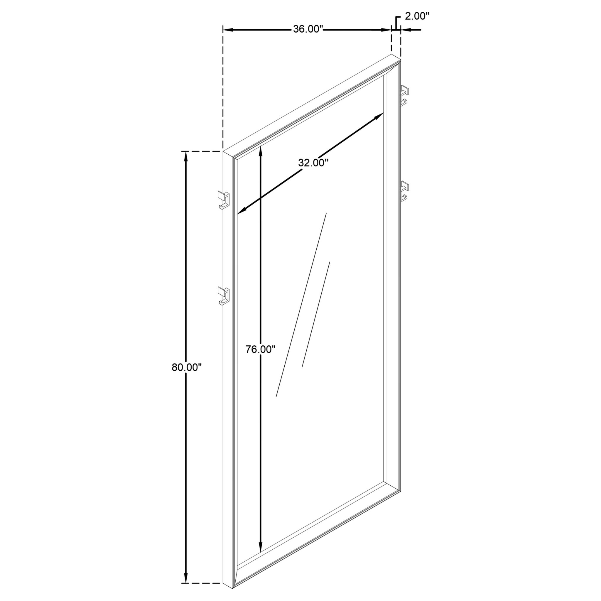 Durango 80-inch Standing Floor Mirror - Image 6