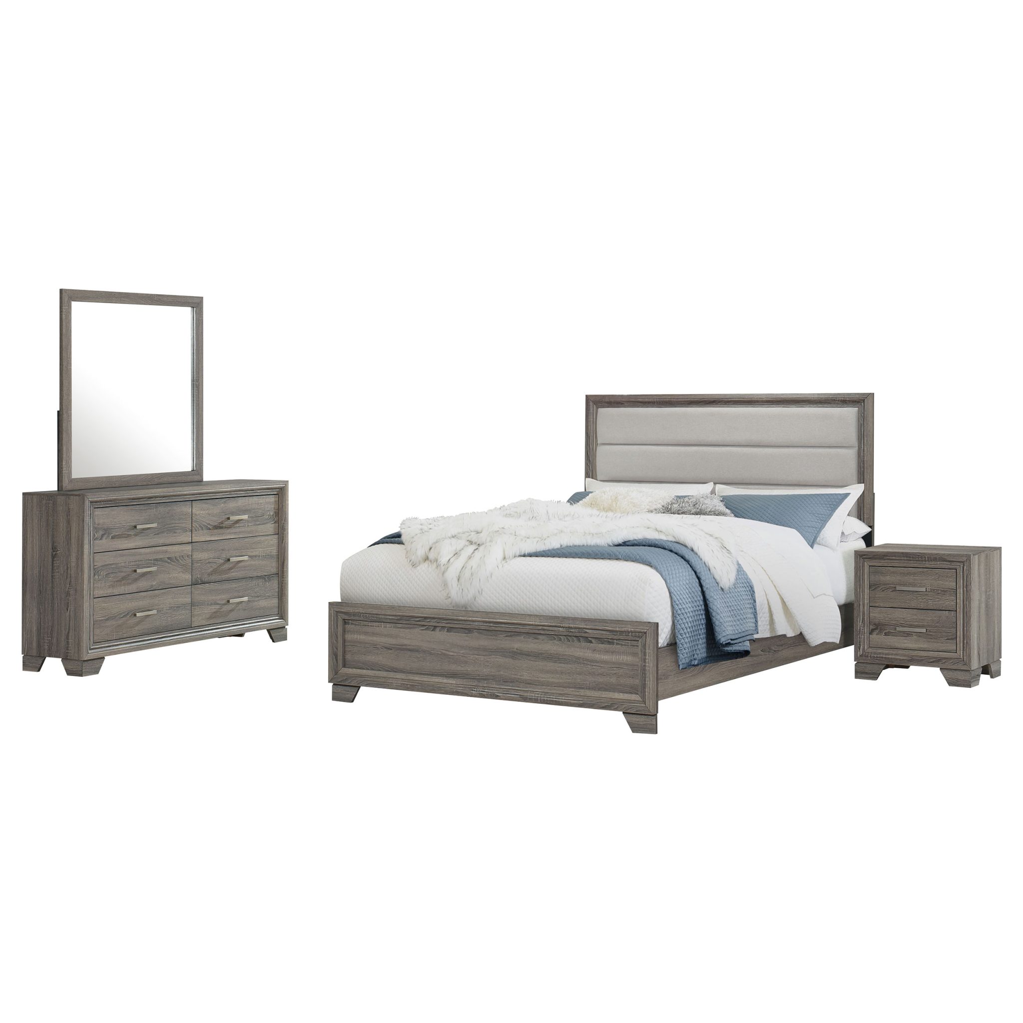 Wright Bedroom Set Brown Oak - Image 2