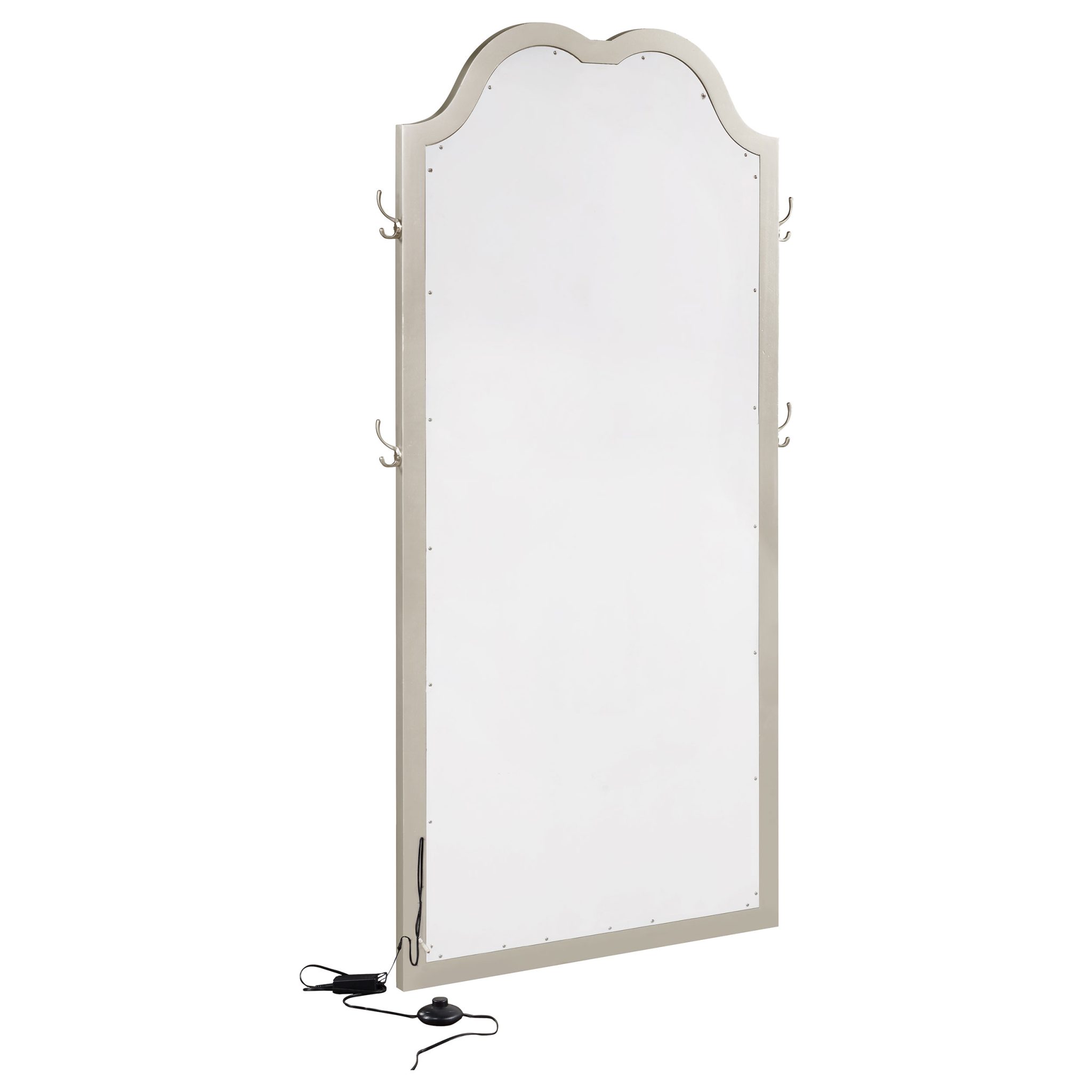 Evangeline Full Length LED Light Floor Mirror Silver Oak - Image 6