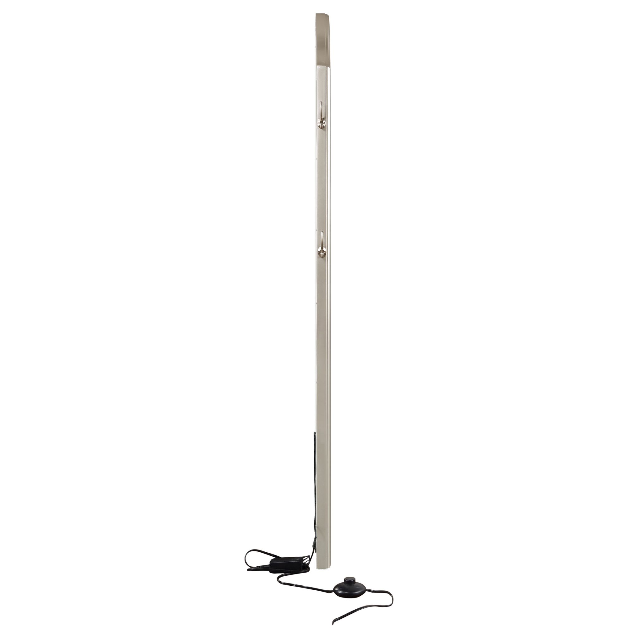 Evangeline Full Length LED Light Floor Mirror Silver Oak - Image 8