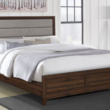 Welsley Upholstered Bed Walnut