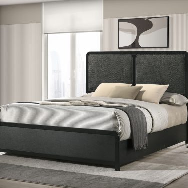 Cavelle Upholstered Bed Black