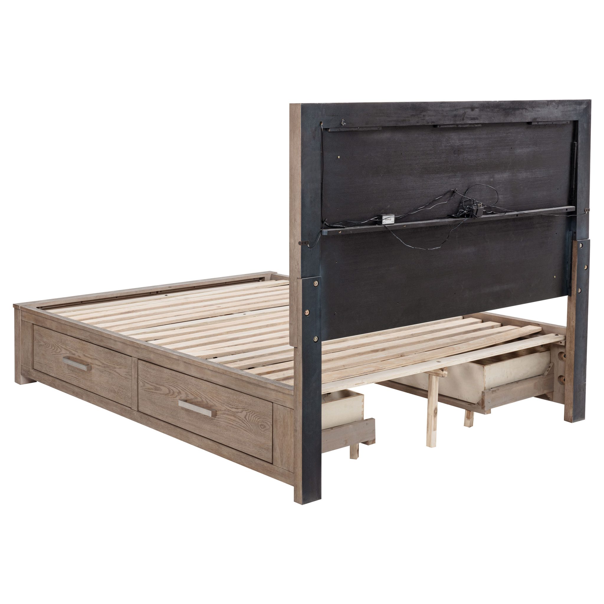 Kenora LED Storage Bed Barley Brown - Image 8
