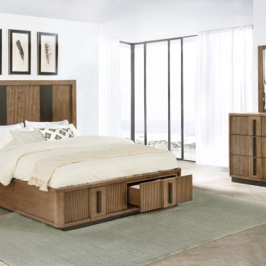 Terrace Storage Bedroom Set White Oak