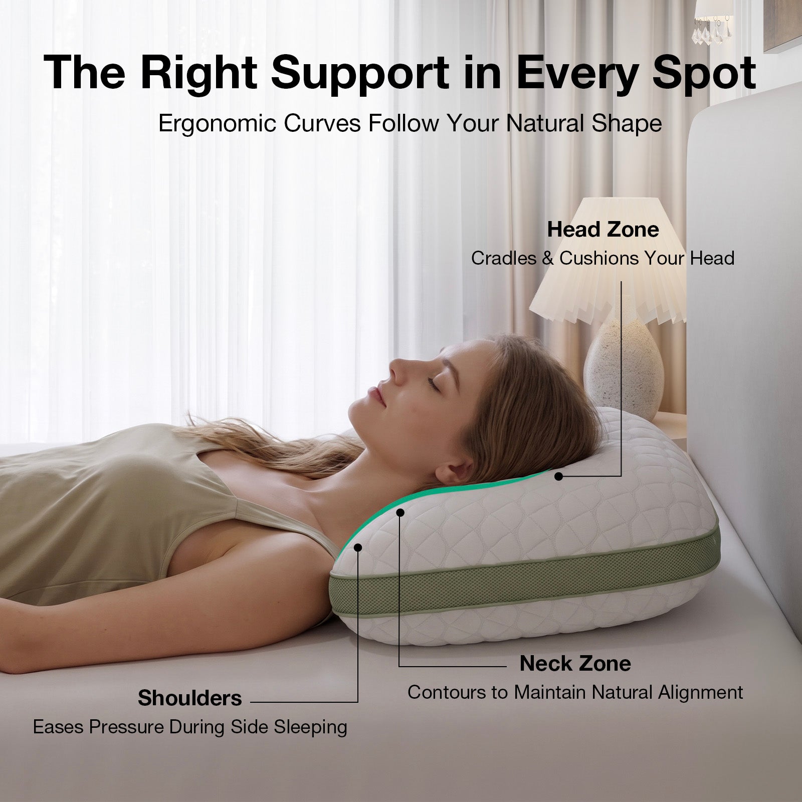 Bliss Adjustable Side Sleeper Pillow - Image 3