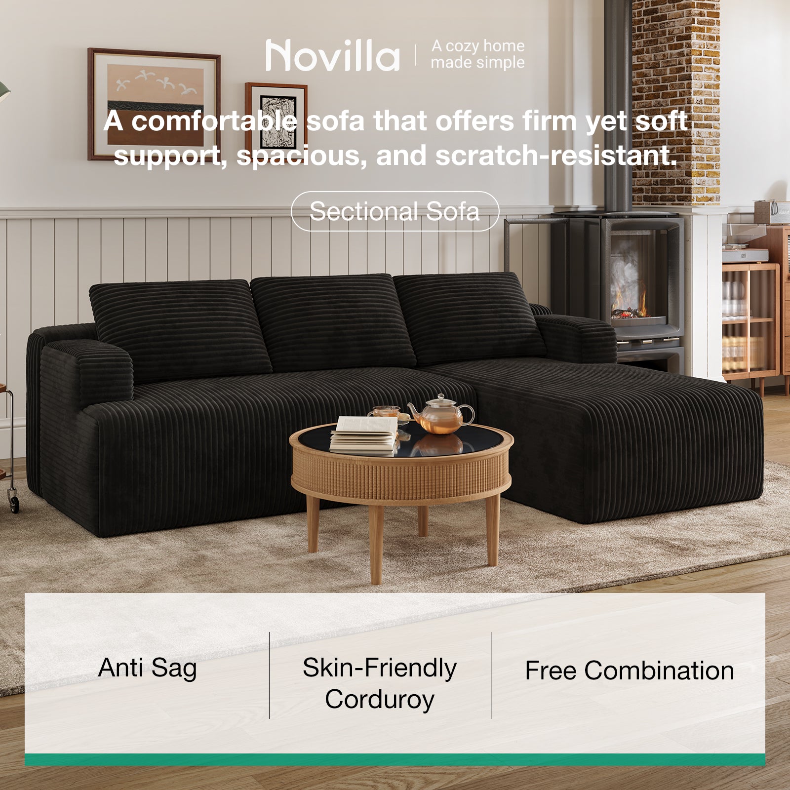 Nest Corduroy Modular Sectional Sofa - Image 8