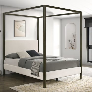 Monroe Canopy Bed Vanilla