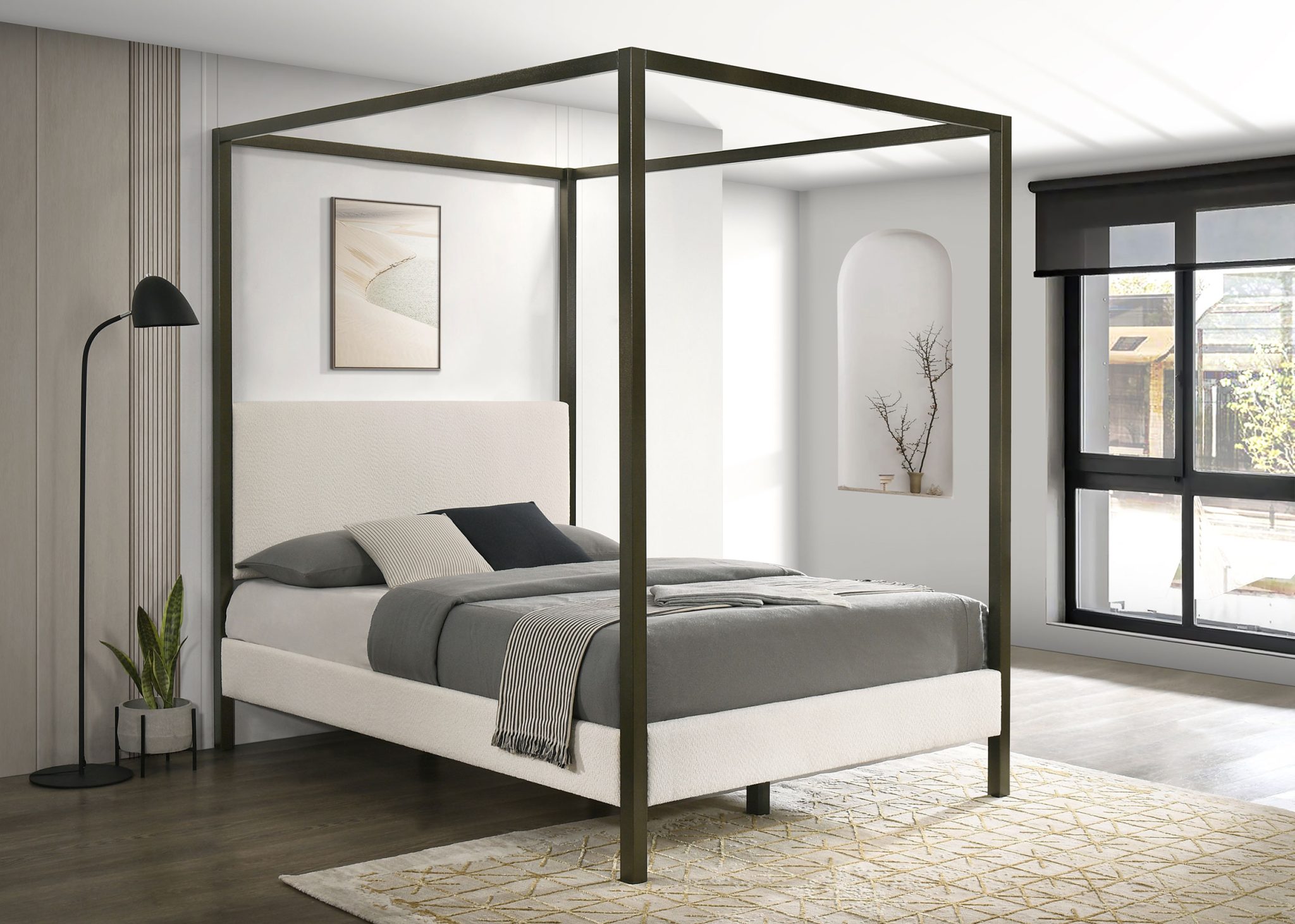 Monroe Canopy Bed Vanilla