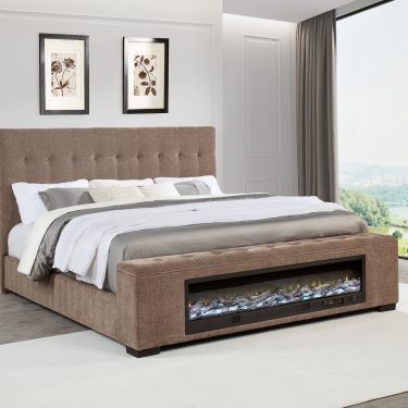 Senna Audio Flame Visualizer Bed Brown