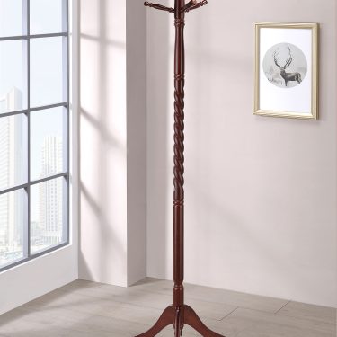 Riona 6 Hook Freestanding Coat Rack Hat Hanger Merlot